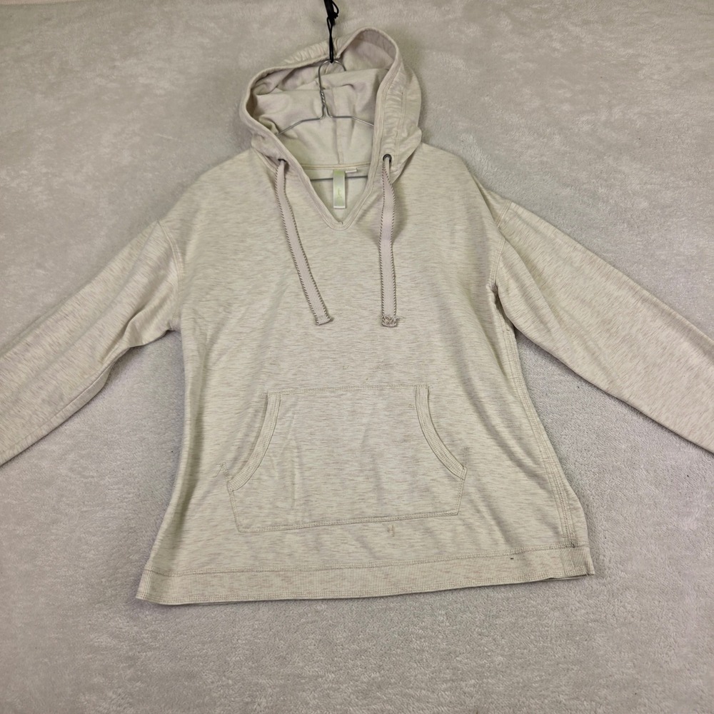 Green Tea Womens XL Cream Heathered Lightweight Pullover Hoodie RN 83814